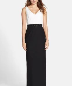 Formal Gowns Adrianna Papell - Sheath Crepe Dress With Bolero 81907700