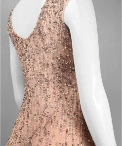 Adrianna Papell - Sleeveless Beaded Gown With Godets 91908220