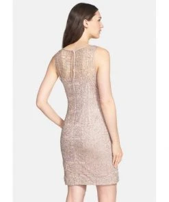 Adrianna Papell - Sleeveless Illusion Lace Cocktail Dress 41889120 Cocktail Dresses