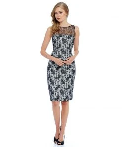 Adrianna Papell - Sleeveless Lace Cocktail Dress 41929320