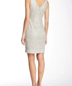 Adrianna Papell - Sleeveless Sequin Dress 41889112
