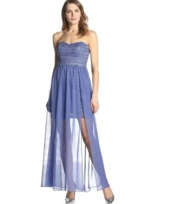 Adrianna Papell - Strapless Lace Dress 231M48940 10 Adrianna Papell - Strapless Lace Dress 231M48940