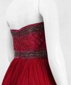 Formal Gowns Adrianna Papell - Strapless Sequined Dress 191910730