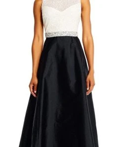 Adrianna Papell - Two Toned Embellished Gown AP1E201225 Formal Gowns