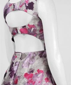 Cocktail Dresses Adrianna Papell - V Neck Sleeveless Floral Cocktail Dress 41929400 7 Cocktail Dresses Adrianna Papell - V Neck Sleeveless Floral Cocktail Dress 41929400