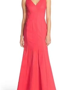 Aidan Mattox - 151A13540 Sleeveless V-Neck A-Line Dress Formal Gowns