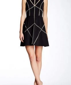 Aidan Mattox - 54458370 Sleeveless Bateau A-line Dress