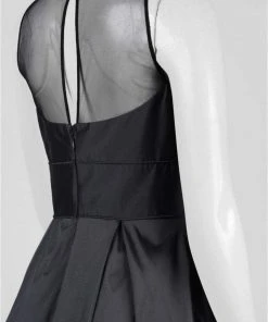 Formal Gowns Aidan Mattox - 54467610 Halter Neck Pleated Organza A-line Dress