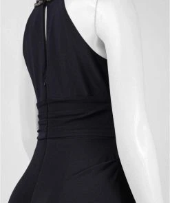 Aidan Mattox - 54469030 Embellished Halter Jersey Dress