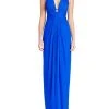 Aidan Mattox - 54469500 Plunging Halter Silk Draping Sheath Gown Formal Gowns 1 Aidan Mattox - 54469500 Plunging Halter Silk Draping Sheath Gown Formal Gowns