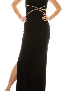 Formal Gowns Aidan Mattox - 54469740 Asymmetrical Sheath Dress With Slit