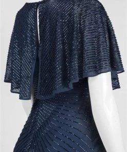 Cocktail Dresses Aidan Mattox - 54473370 Cape Sleeve Beaded Chiffon Cocktail Dress 9 Cocktail Dresses Aidan Mattox - 54473370 Cape Sleeve Beaded Chiffon Cocktail Dress
