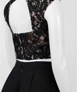 Aidan Mattox - Aidan By MN1E200681 Two Piece Lace High Low A-line Gown Plus Size Dresses 7 Aidan Mattox - Aidan By MN1E200681 Two Piece Lace High Low A-line Gown Plus Size Dresses