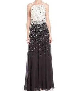 Aidan Mattox - Beaded Chiffon Long Dress MD2E201123