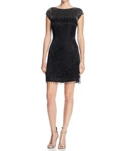 Aidan Mattox - Beaded Chiffon Short Dress MD1E200711