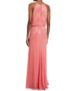 Aidan Mattox - Beaded Halter Neck Dress 54470000