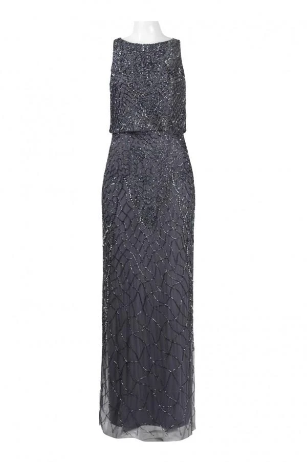 Formal Gowns Aidan Mattox - Embellished Bateau Neck Dress 054468710 - 1 Pc Gunmetal In Size 12 Available 4 Formal Gowns Aidan Mattox - Embellished Bateau Neck Dress 054468710 - 1 Pc Gunmetal In Size 12 Available