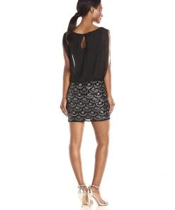 Aidan Mattox - Embellished Bateau Neck Dress 151A11300 Cocktail Dresses