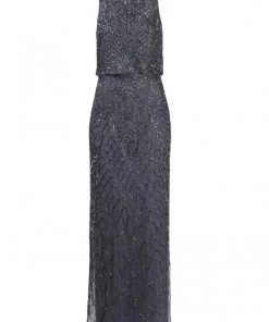 Formal Gowns Aidan Mattox - Embellished Bateau Neck Dress 54468710