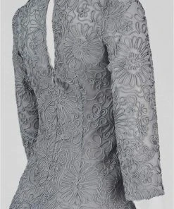 Aidan Mattox Embroidered Bateau Sheath Dress 54468920 - 1 Pc Silver In Size 2 Available Cocktail Dresses