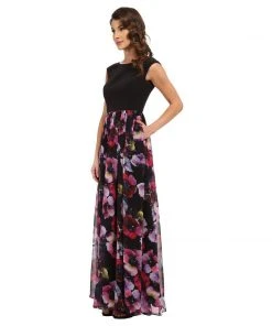 Aidan Mattox - Floral Chiffon Dress 151A14930 Formal Gowns 7 Aidan Mattox - Floral Chiffon Dress 151A14930 Formal Gowns
