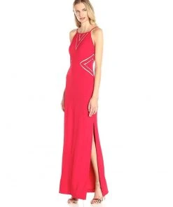Aidan Mattox - Halter Neck Crepe Dress 54469750 Formal Gowns