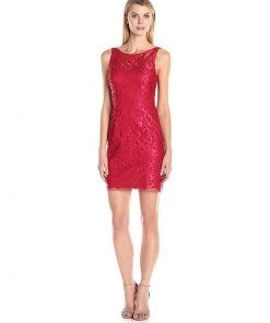 Aidan Mattox - Lace Bateau Neck Dress 54464460