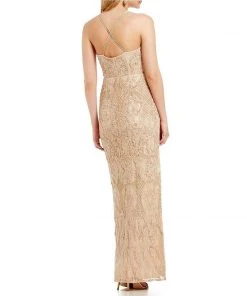 Aidan Mattox - MD1E200658 Ornate Embroidered Lace Gown Formal Gowns