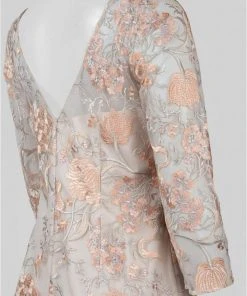 Aidan Mattox - MD1E201009 Sheer Embroidered Lace Gown 7 Aidan Mattox - MD1E201009 Sheer Embroidered Lace Gown