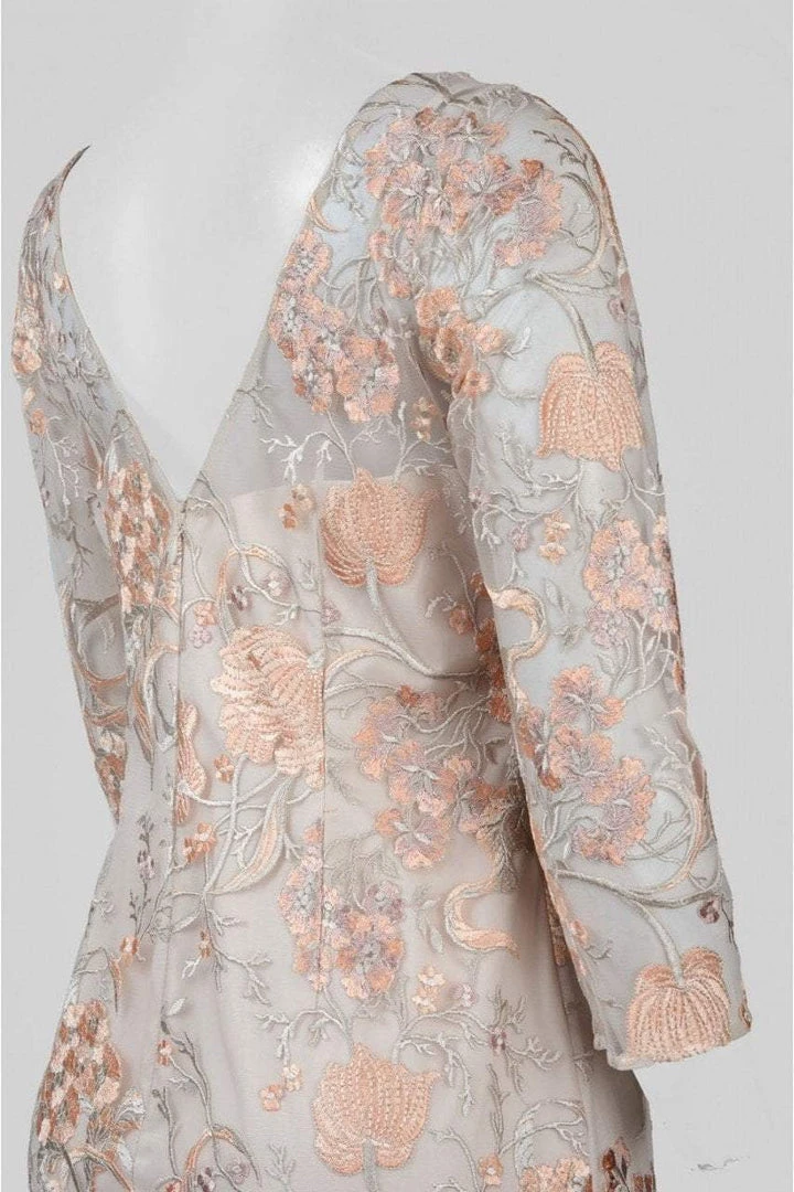 Aidan Mattox - MD1E201009 Sheer Embroidered Lace Gown 5 Aidan Mattox - MD1E201009 Sheer Embroidered Lace Gown