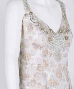 Aidan Mattox - MD1E201398 Embellished Sweetheart Jacquard A-line Dress