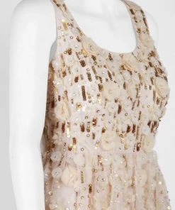 Aidan Mattox - MD1E201850 Floral Applique Scoop A-line Gown Formal Gowns