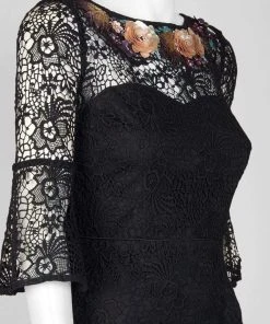 Aidan Mattox - MD1E202735 Floral Lace Bateau Trumpet Dress 11 Aidan Mattox - MD1E202735 Floral Lace Bateau Trumpet Dress