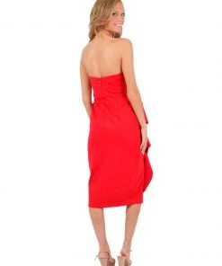 Aidan Mattox - MD1E203029 Ruffled Side Bodice Sheath Dress Cocktail Dresses