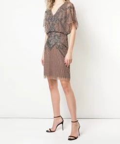 Aidan Mattox - MD1E203488 Embellished Loose Bodice Short Dress Cocktail Dresses