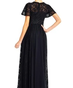 Formal Gowns Aidan Mattox - MD1E204601 Embellished Lace A-Line Gown