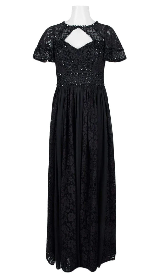 Formal Gowns Aidan Mattox - MD1E204601 Embellished Lace A-Line Gown 5 Formal Gowns Aidan Mattox - MD1E204601 Embellished Lace A-Line Gown