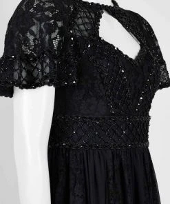 Formal Gowns Aidan Mattox - MD1E204601 Embellished Lace A-Line Gown 11 Formal Gowns Aidan Mattox - MD1E204601 Embellished Lace A-Line Gown