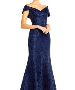 Formal Gowns Aidan Mattox - MD1E204721 Off Shoulder Mermaid Jacquard Dress