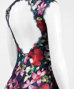 Aidan Mattox - MN1E201728 Floral Embroidered Illusion Cocktail Dress