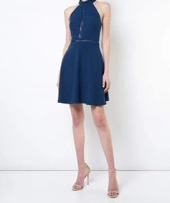 Cocktail Dresses Aidan Mattox - MN1E202466 Lace High Halter A-line Cocktail Dress