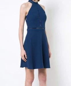 Cocktail Dresses Aidan Mattox - MN1E202466 Lace High Halter A-line Cocktail Dress