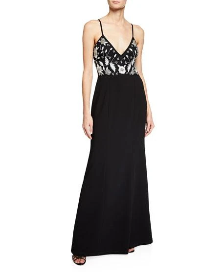 Formal Gowns Aidan Mattox - MN1E203437 Floral Bodice Sleeveless A-line Dress 3 Formal Gowns Aidan Mattox - MN1E203437 Floral Bodice Sleeveless A-line Dress
