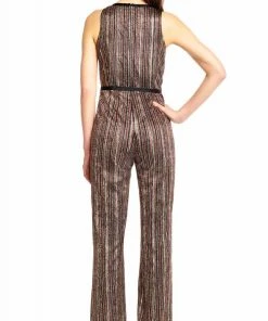 Aidan Mattox - MN1E204789 Plunging V Neck Jumpsuit