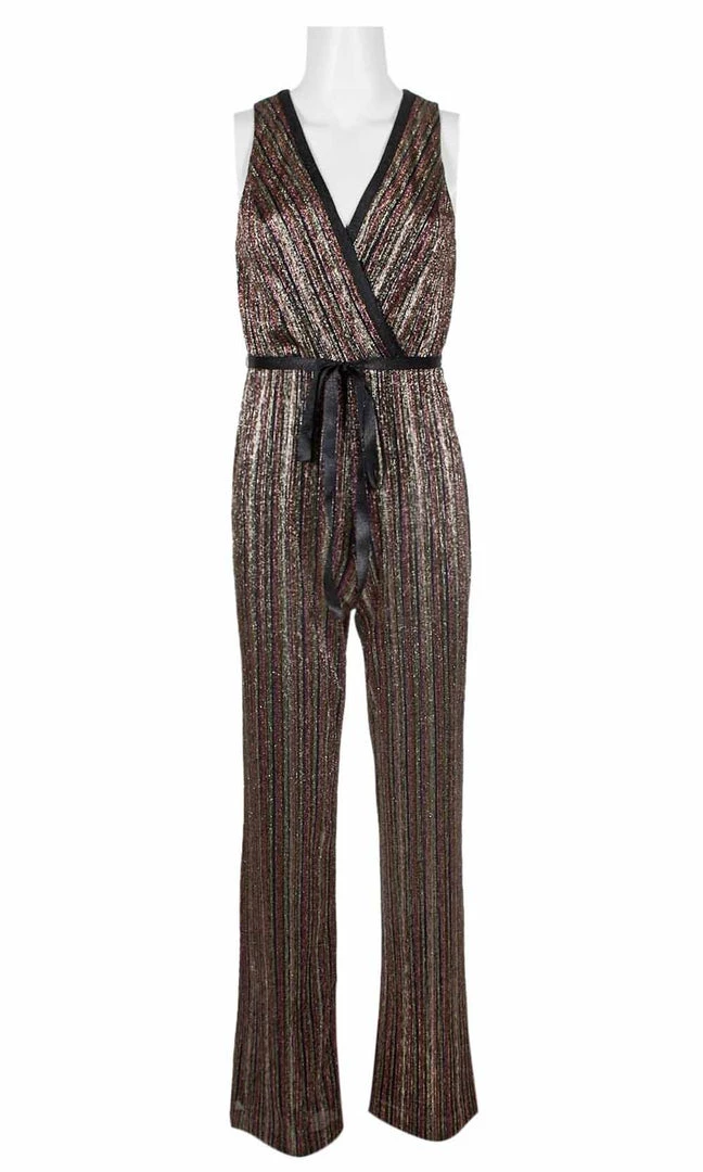 Aidan Mattox - MN1E204789 Plunging V Neck Jumpsuit 5 Aidan Mattox - MN1E204789 Plunging V Neck Jumpsuit