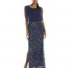 Formal Gowns Aidan Mattox - Sequined Bateau Neck Mesh Dress 151A10470