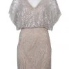 Cocktail Dresses Aidan Mattox - Sequined Blouson Short Dress MD1E200692