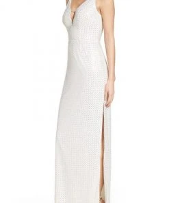 Formal Gowns Aidan Mattox - Sequined Mesh Long Dress MN1E200508 6 Formal Gowns Aidan Mattox - Sequined Mesh Long Dress MN1E200508