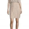 Aidan Mattox - Sequined V-Neck Blouson Short Dress MD1E200692 - 1 Pc Silver In Size 0 Available