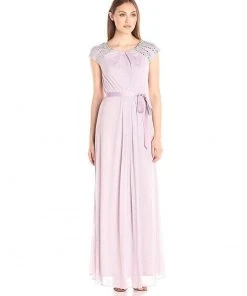 Alex Evenings - 133055 Ornate Cap Sleeve Keyhole Dress